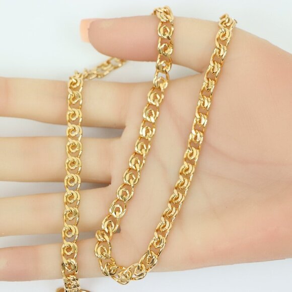 "Bold Rose Gold Chunky Chain Necklace for Statement Styling , XPNL0164 - Picture 2 of 12